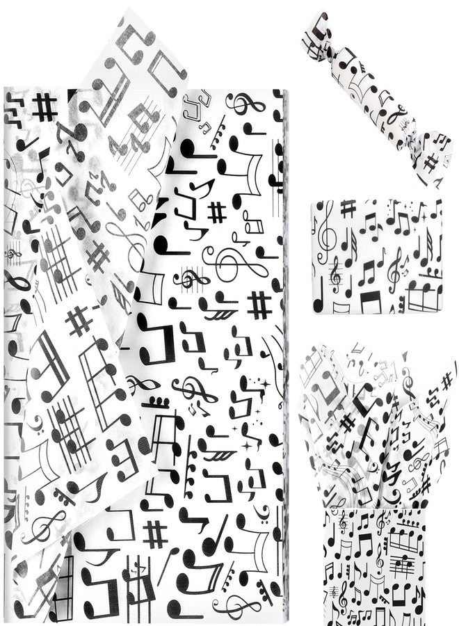 Bolsome 100 Sheets 20 * 14 Inches Musical Note Tissue Paper Music Design Gift Wrapping Tissue for Birthday Baby Shower Wedding Christmas Music Concert 50s Theme Party DIY Craft - Image 1